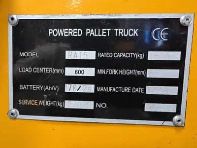 Unbranded RA15 1500 Kg Assorted RA15 Pallet Truck - 1500 Kg - Hand Pallet Truck - 2008 — photo 7 of 9