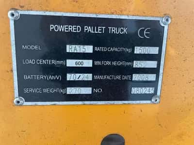 Unbranded RA15 1500 Kg Assorted RA15 Pallet Truck - 1500 Kg - Hand Pallet Truck - 2008 — photo 9 of 12