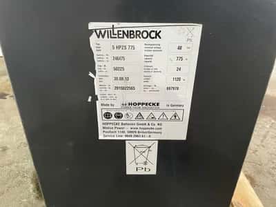 2013 Willen Brock 5 HPZS 775 Traction Battery - Electric Forklift - reachtruck - Warehouse Truck - 28 V — photo 5 of 8