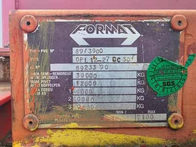 1990 Format 3-Axle Container Chassis - SAF Axles - Drum Brakes - Air Suspension - Twistlock - 20 ft - 30 ft — photo 9 of 15