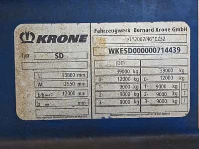 2016 Krone SD SAF - Drum Axle Air Suspension - 39 Ton - Multiple Units Available — photo 9 of 20