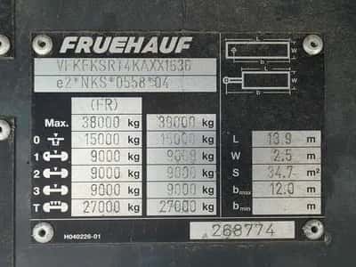 Fruehauf SAF - Disc 3-Axle Semi-Trailer - SAF Axles - Disc Brakes - Air Suspension - 2019 — photo 10 of 18