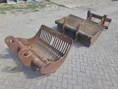 CW 30 Connection Rubble/Sorting Bucket - Excavator Bucket - Pallet Forks - Steel Construction — photo 15 of 17
