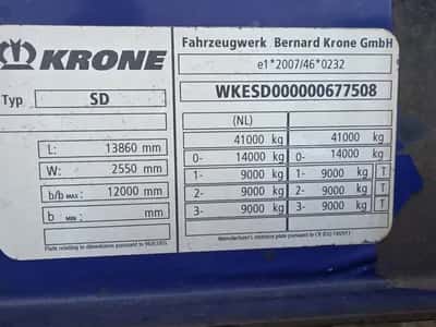 2015 Krone SD - SAF Axles - Disc Brakes Air Suspension - Aluminium Side Boards - 41 Ton - Multiple Units Available — photo 9 of 20
