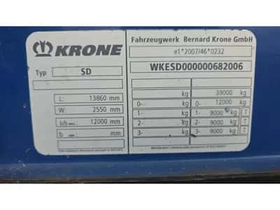 Krone SAF - Disc 3-Axle Curtainsider Semi-Trailer - SAF Axles - Disc Brakes - Air Suspension - Toolbox - 39 Ton - 2015 - Coil — photo 9 of 20