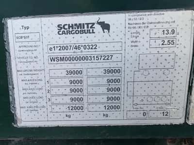 Schmitz Cargobull SCB - Disc 3-Axle Semi-Trailer - Disc Brakes - Air Suspension - Aluminium Side Boards - 2012 — photo 9 of 20