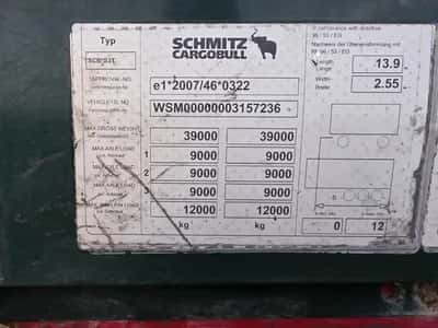 Schmitz Cargobull SCB - Disc 3-Axle Semi-Trailer - Disc Brakes - Air Suspension - Aluminium Side Boards - 2012 — photo 9 of 20