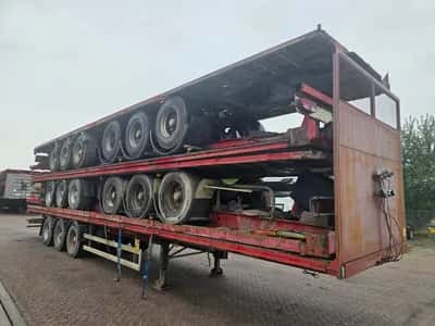 2007 Fruehauf SMB - DISC Stack of 3-Axle Flatbed Semi-Trailers - Disc Brakes - Air Suspension - 34 Ton — photo 3 of 20