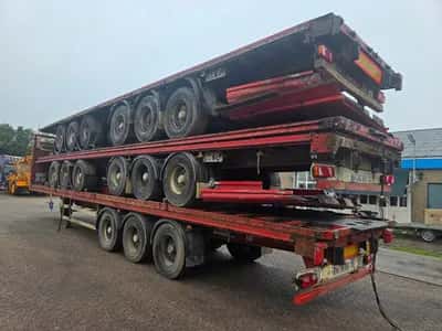 2007 Fruehauf SMB - DISC Stack of 3-Axle Flatbed Semi-Trailers - Disc Brakes - Air Suspension - 34 Ton — photo 7 of 20
