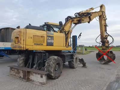 2006 Komatsu PW180 Mobile Excavator 18 Ton 156 HP Wheeled Excavator CE — photo 3 of 16