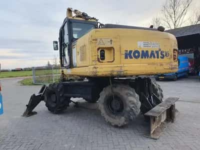 2006 Komatsu PW180 Mobile Excavator 18 Ton 156 HP Wheeled Excavator CE — photo 4 of 16