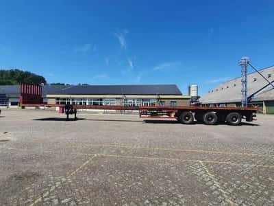 2000 Nooteboom OVB-42 VV Extendable 3-Axle Flatbed Semi-Trailer - Drum Brakes - Air Suspension — photo 3 of 20