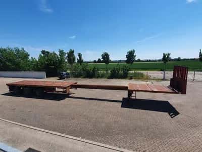 2000 Nooteboom OVB-42 VV Extendable 3-Axle Flatbed Semi-Trailer - Drum Brakes - Air Suspension — photo 7 of 20