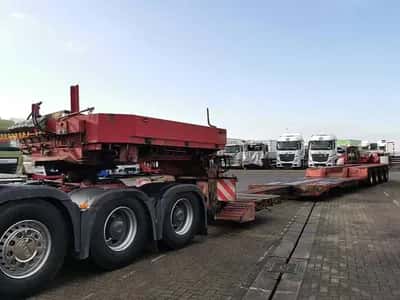 Scheuerle STBV 4544 ABFP Low Loader 1993 – 4 Axles – 22.7 Ton Payload – Air Suspension – Drum Brakes- 2 meter Extendable — photo 2 of 20