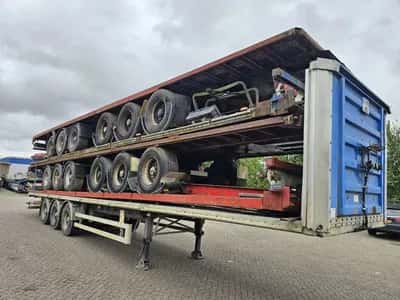 2005 Fruehauf SMB Stack of 5 - Fruehauf SMB Flatbed Semi-Trailer – 3 Axles – Air Suspension – 28 Ton Payload – Ready for Export — photo 3 of 16