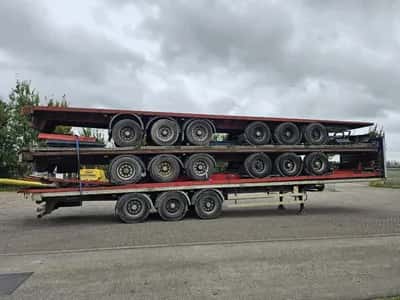 2005 Fruehauf SMB Stack of 5 - Fruehauf SMB Flatbed Semi-Trailer – 3 Axles – Air Suspension – 28 Ton Payload – Ready for Export — photo 4 of 16