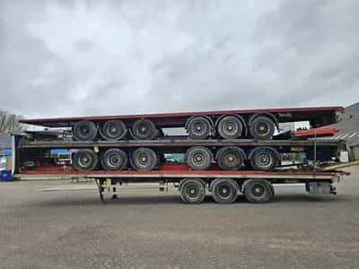 2005 Fruehauf SMB Stack of 5 - Fruehauf SMB Flatbed Semi-Trailer – 3 Axles – Air Suspension – 28 Ton Payload – Ready for Export — photo 8 of 16