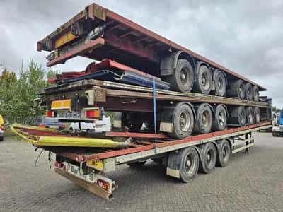 2005 Fruehauf SMB Stack of 5 - Fruehauf SMB Flatbed Semi-Trailer – 3 Axles – Air Suspension – 28 Ton Payload – Ready for Export — photo 5 of 16