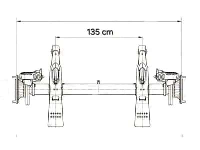 SAF B19-22W01 Axle – Trailer Axle – Disc Brakes – 9-11 Ton – Semi-Trailer — photo 9 of 9
