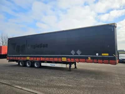 Krone 3-Axle Curtainsider Trailer - BPW - Drum Brakes - Air Suspension - 445/45 R19.5 - 39 Ton - Mega - 2014 — photo 4 of 12