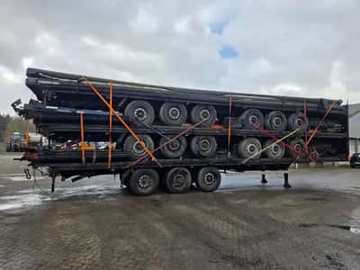 Van Hool 3B2011 - BPW - DISC Stack of 5 3-Axle Curtainsider Trailers - Air Suspension - Disc Brakes - 39 Ton - 2007 - Ready for Export — photo 4 of 17
