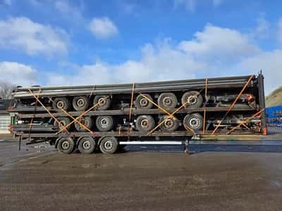 Van Hool 3B2011 - BPW - DISC Stack of 5 3-Axle Curtainsider Trailers - Air Suspension - Disc Brakes - 39 Ton - 2004 - Ready for Export — photo 4 of 15