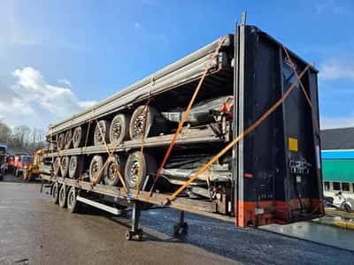 Van Hool 3B2011 - BPW - DISC Stack of 5 3-Axle Curtainsider Trailers - Air Suspension - Disc Brakes - 39 Ton - 2004 - Ready for Export — photo 3 of 15