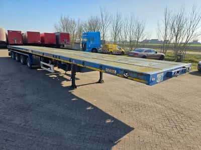 2016 OZGUL L14 4 Steering Axles Semi-Trailer - Trax Drum Brakes - Flatbed Trailer - Air Suspension - 16 Tyres - 2x Extendable — photo 3 of 20