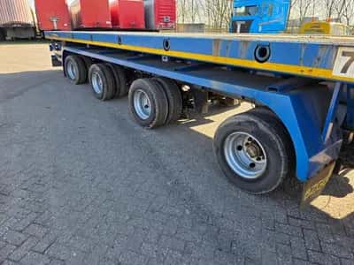 2016 OZGUL L14 4 Steering Axles Semi-Trailer - Trax Drum Brakes - Flatbed Trailer - Air Suspension - 16 Tyres - 2x Extendable — photo 8 of 20