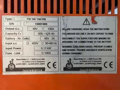 Linde. FW 100 T48/100 48V 100 A Battery charger Linde Forklift Battery Charger — photo 7 of 8