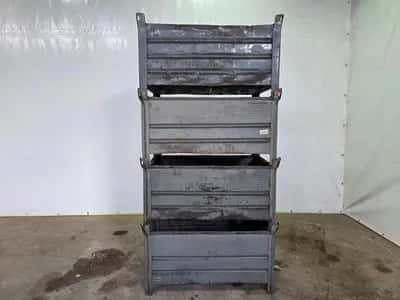 Unbranded Steel Stacking Bins Steel Stacking Bins – Storage Bins – Industrial – Stackable – Warehouse -2019 - 100 Pieces in Stock — photo 1 of 7