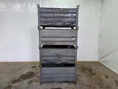 Unbranded Steel Stacking Bins Steel Stacking Bins – Storage Bins – Industrial – Stackable – Warehouse -2019 - 100 Pieces in Stock — photo 7 of 7