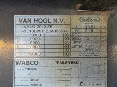 Van Hool 3B2011 - BPW - DISC Stack of 5 Van Hool 3-Axle Curtainsider Trailers - BPW Axles - Air Suspension - Disc Brakes - Ready for Export - 2007 — photo 9 of 18