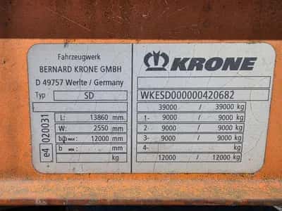 Krone 3-Axle Curtainsider Trailer - BPW Axles - Disc Brakes - Air Suspension - 2008 — photo 9 of 18
