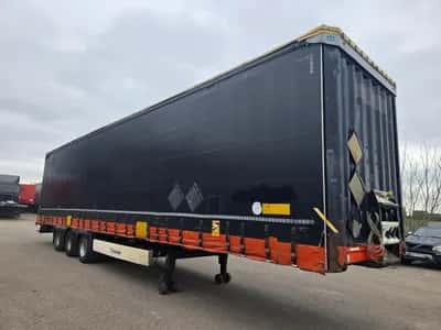 Krone 3-Axle Curtainsider Trailer - BPW - Drum Brakes - Air Suspension - 445/45 R19.5 - 39 Ton - Mega - 2015 — photo 3 of 20