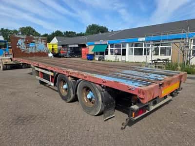 2002 MOL 2-Axle Flatbed Semi-Trailer - BPW Axles - Drum Brakes - Air Suspension - 30 Ton — photo 5 of 14