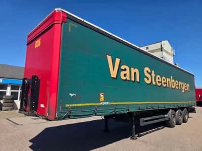 Kögel 3-Axle Curtainsider Semi-Trailer - Mercedes Axles - Disc Brakes - Air Suspension - Spare Wheel - 42 Ton - 2016 - Coil — photo 1 of 20