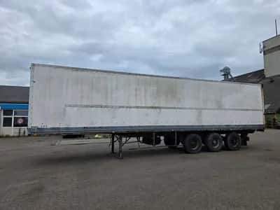 1990 Trouillet 3-Axle Box Semi-Trailer - Drum Brakes - Leaf Springs - Spare Tyre — photo 7 of 15