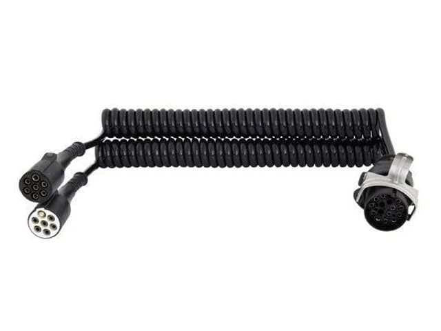 Unbranded Adapter cable HM 15-pin to 2x 7-pin N/S plastic 24V 15-Polig spiraallabel trekker-oplegger naar 2x-7 polig N/S - Adapterkabel - 24V - elektrische verb — photo 1 of 1