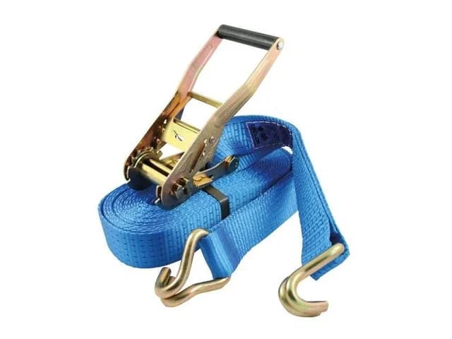 Unbranded Lashing strap 50mm 9 meters 5T with ratchet and pointed hook Spanband met ratel en spitshaak — photo 1 of 1
