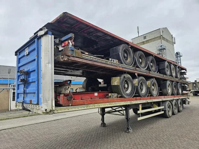 Fruehauf SMB Stapel van 5 - Fruehauf SMB Platte Oplegger – 3 Assen – Luchtvering – 28 Ton Laadvermogen – Klaar voor Export — photo 1 of 16