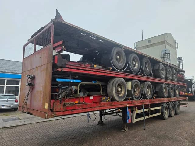 2007 Fruehauf SMB - DISC Stack of 3-Axle Flatbed Semi-Trailers - Disc Brakes - Air Suspension - 34 Ton
