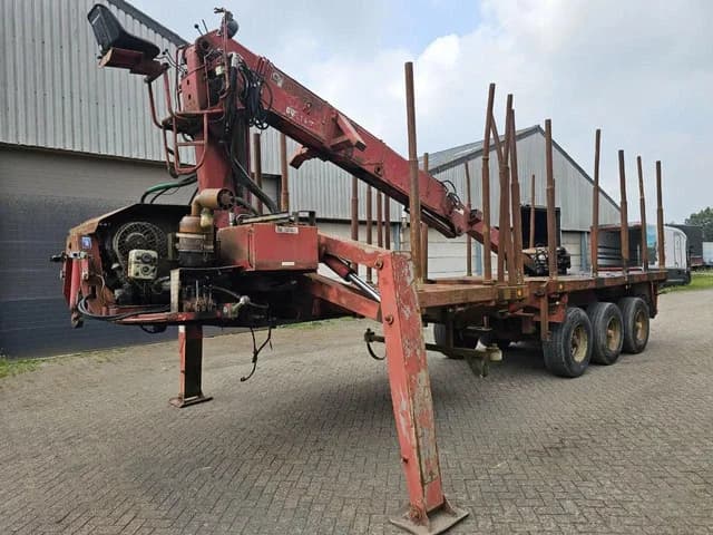 Doll 20T Crane Oplegger 1991 – 3 Assen – 25 Ton Laadvermogen – Luchtvering – Trommelremmen – Kraan Trailer — photo 1 of 20