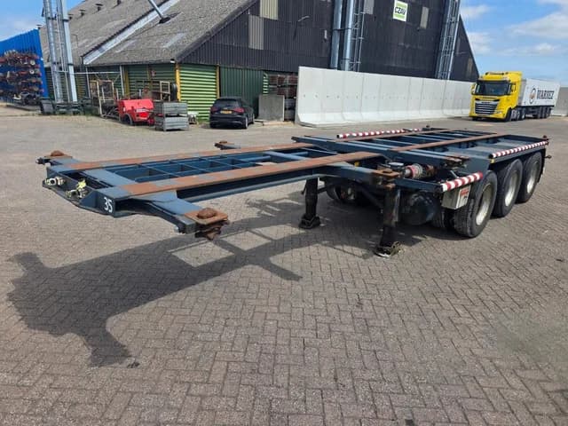 Netam-Fruehauf 3-assige containerchassis - SMB assen - Trommelremmen - Luchtvering - Twist Lock - Dubbel lucht - 12 banden - 40 Ft - 30 FT - 20 FT - — photo 1 of 17