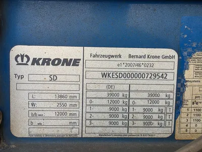 Krone SD SAF - Drum Axle Luchtvering - 39 Ton - Meerdere Exemplaren Beschikbaar — photo 9 of 20
