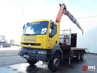2002 Renault Kerax 370 Flatbed truck with crane — photo 2 of 5