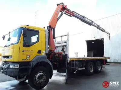 2002 Renault Kerax 370 Flatbed truck with crane — photo 4 of 5