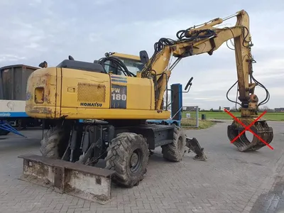 Komatsu PW180 Mobiele Graafmachine 18 Ton 156 PK Wheeled Excavator CE — photo 3 of 16