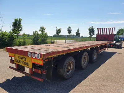 Nooteboom OVB-42 VV uitchuifbare 3-assige platte oplegger - Trommelremmen - Luchtvering — photo 8 of 20