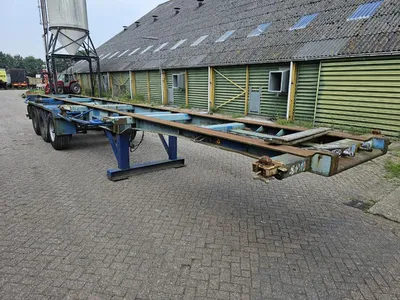 Fruehauf Containerchassis - 3 Assen - Trommelremmen - Bladvering - Skelet Trailer - 40ft - 30ft - 20ft - 10ft — photo 3 of 9